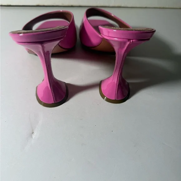Amina Muaddi Vibrant Pink Mules - Picture 4 of 8